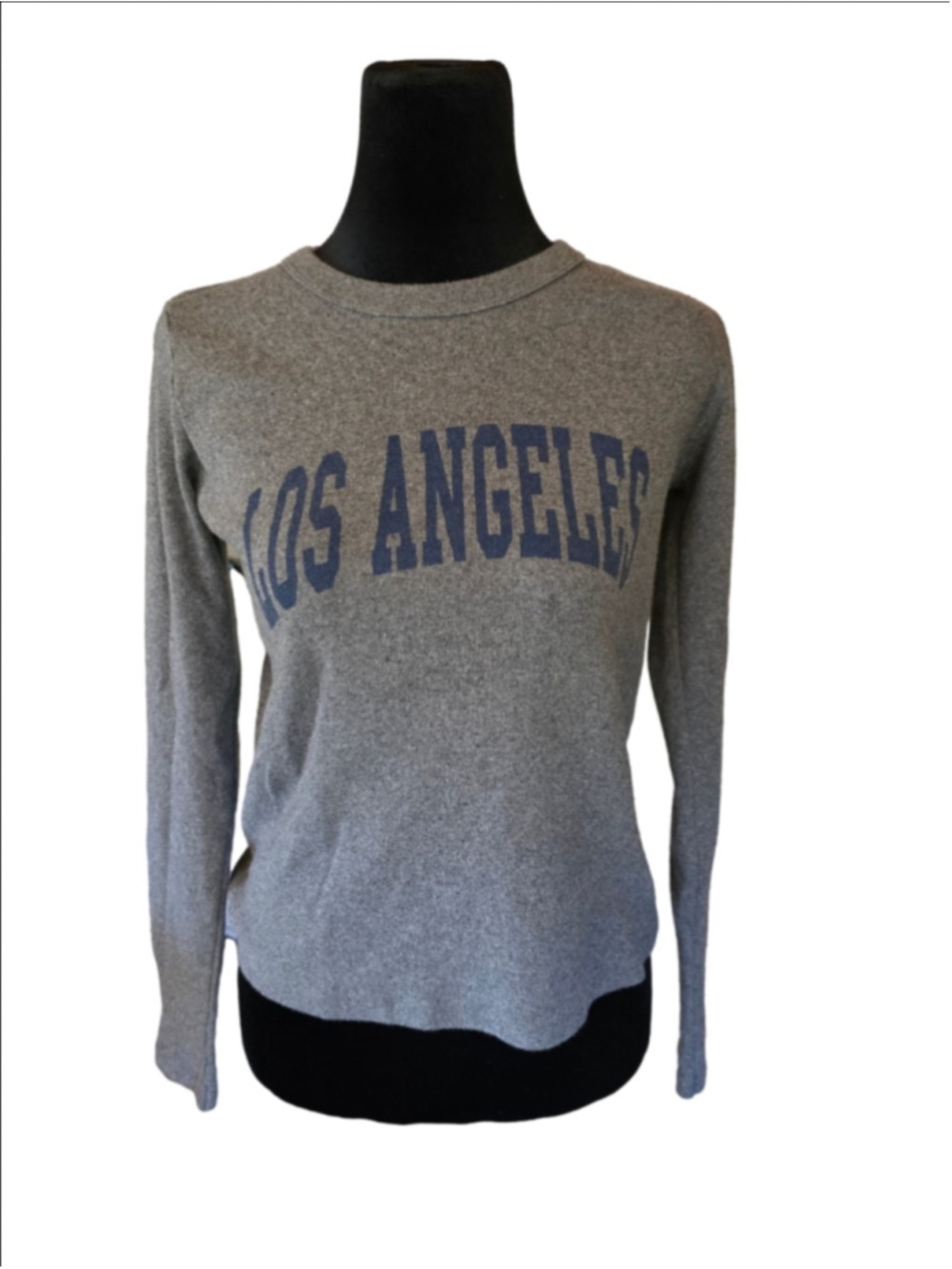 Women's John Galt Long Sleeve Tee, one size (S) Grey and Blue